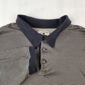 Cutter & Buck Mens 4XT Beige Black Striped Collared Polo Shirt